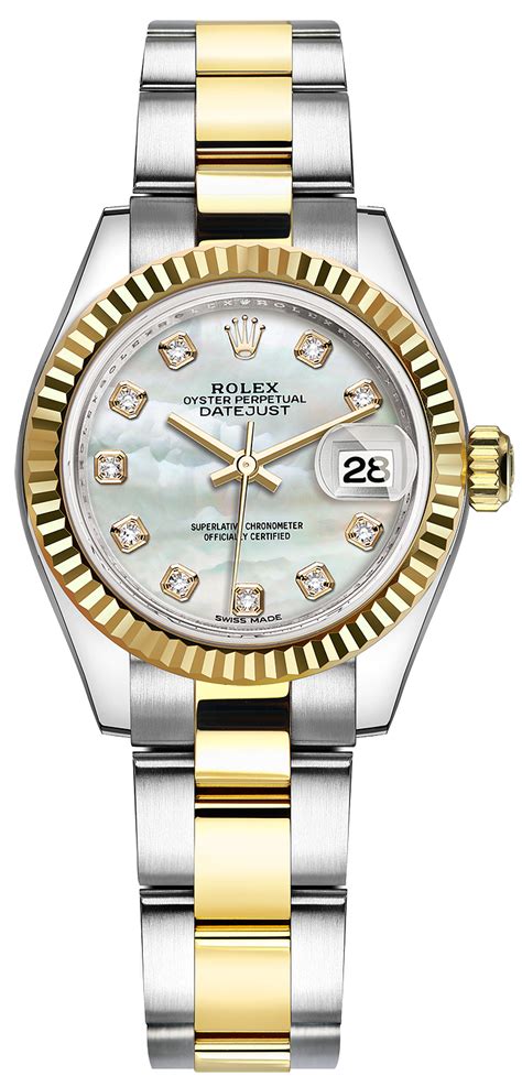 rolex lady datejust 28mm stainless steel and yellow gold|rolex datejust price guide.